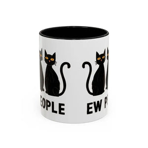 Introvert Ew People Accent Coffee Mug Cat Lover Gift - Dipaliz - Mugs