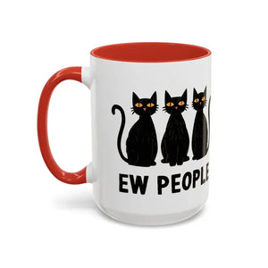 Introvert Ew People Accent Coffee Mug Cat Lover Gift - Dipaliz - Mugs