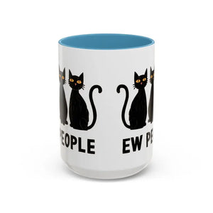 Mug - Ew People Introvert Accent Coffee 11oz Two Tone - Dipaliz 15oz / Light Blue