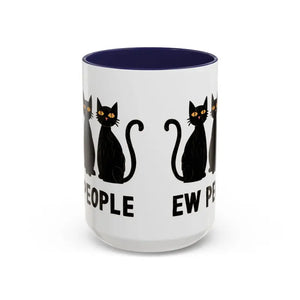 Mug - Ew People Introvert Accent Coffee 11oz Two Tone - Dipaliz 15oz / Navy