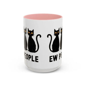 Mug - Ew People Introvert Accent Coffee 11oz Two Tone - Dipaliz 15oz / Pink