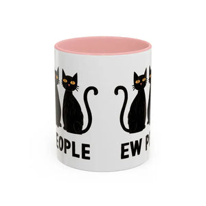 Mug - Ew People Introvert Accent Coffee 11oz Two Tone - Dipaliz / Pink