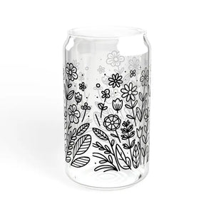 Glass Sipper Exciting 16oz Tumbler with Bamboo Lid - Dipaliz - Tumblers