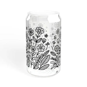 Glass Sipper Exciting 16oz Tumbler with Bamboo Lid - Dipaliz - Tumblers