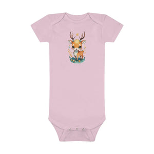Exciting Deer Short Sleeve Onesie - Soft Rib Cotton - Dipaliz - Baby One-pieces