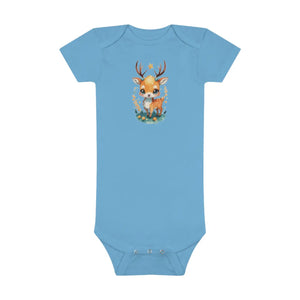 Exciting Deer Short Sleeve Onesie - Soft Rib Cotton - Dipaliz - Baby One-pieces