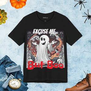 Unisex Jersey Short Sleeve Tee - Boo Halloween Cotton - Dipaliz - Black / s - T-shirts