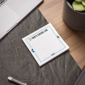 Excuse Log Notepad – Funny Father’s Day Gift - Dipaliz - Sticky Notes