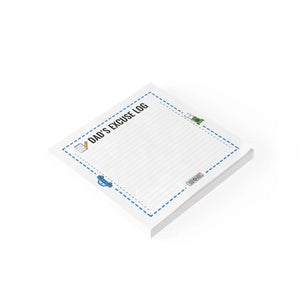 Excuse Log Notepad – Funny Father’s Day Gift - Dipaliz - Sticky Notes
