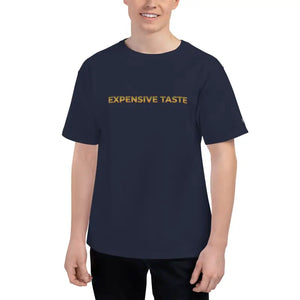 Expensive Taste Champion T-shirt Left Sleeve Style Dipaliz - Navy / s - T-shirts