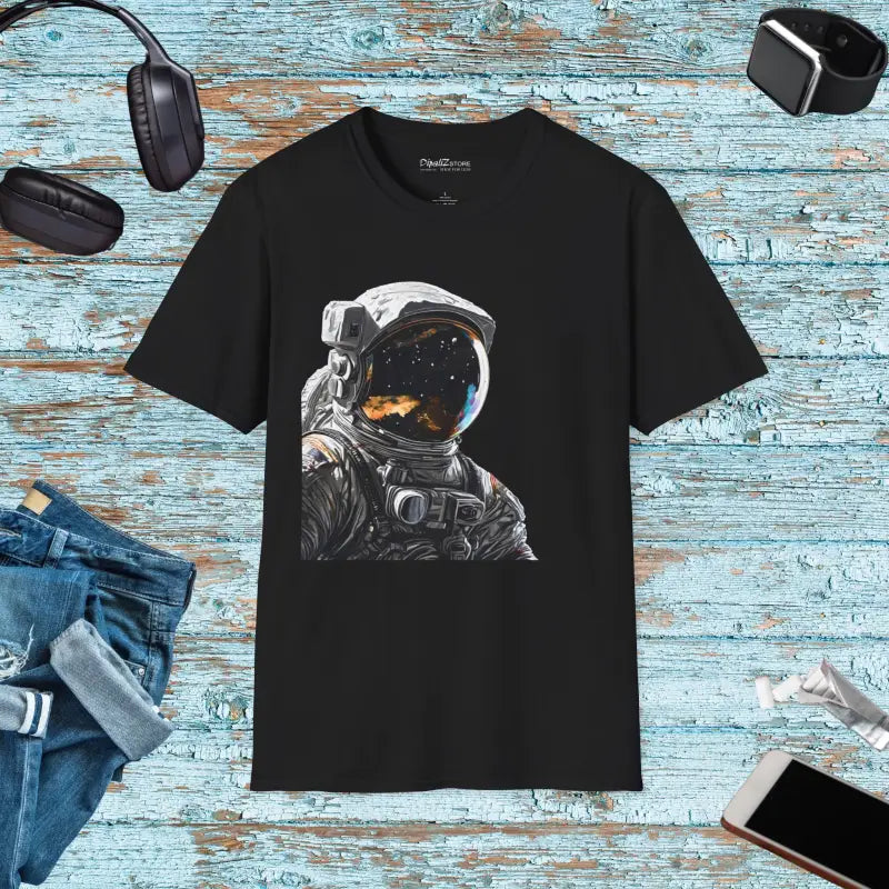 Explore Comfort in Softstyle Unisex Space-themed Tees - Black / s T-shirt