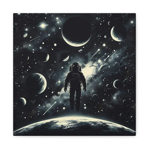 Astronaut Canvas Gallery Wraps Cosmic Vibes Space Art - Dipaliz - 12″ x / 1.25’’ - Prints