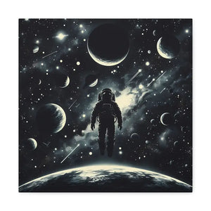 Astronaut Canvas Gallery Wraps Cosmic Vibes Space Art - Dipaliz - 16″ x / 1.25’’ - Prints
