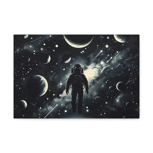 Astronaut Canvas Gallery Wraps Cosmic Vibes Space Art - Dipaliz - 18″ x 12″ / 1.25’’ - Prints