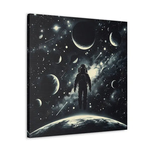 Astronaut Canvas Gallery Wraps Cosmic Vibes Space Art - Dipaliz - 24″ x / 1.25’’ - Prints