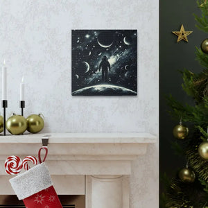 Astronaut Canvas Gallery Wraps Cosmic Vibes Space Art - Dipaliz - Prints