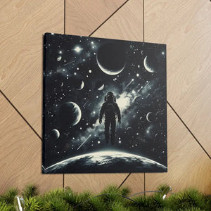 Astronaut Canvas Gallery Wraps Cosmic Vibes Space Art - Dipaliz - Prints
