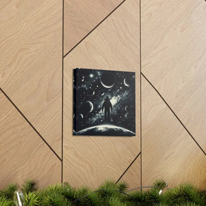Astronaut Canvas Gallery Wraps Cosmic Vibes Space Art - Dipaliz - Prints