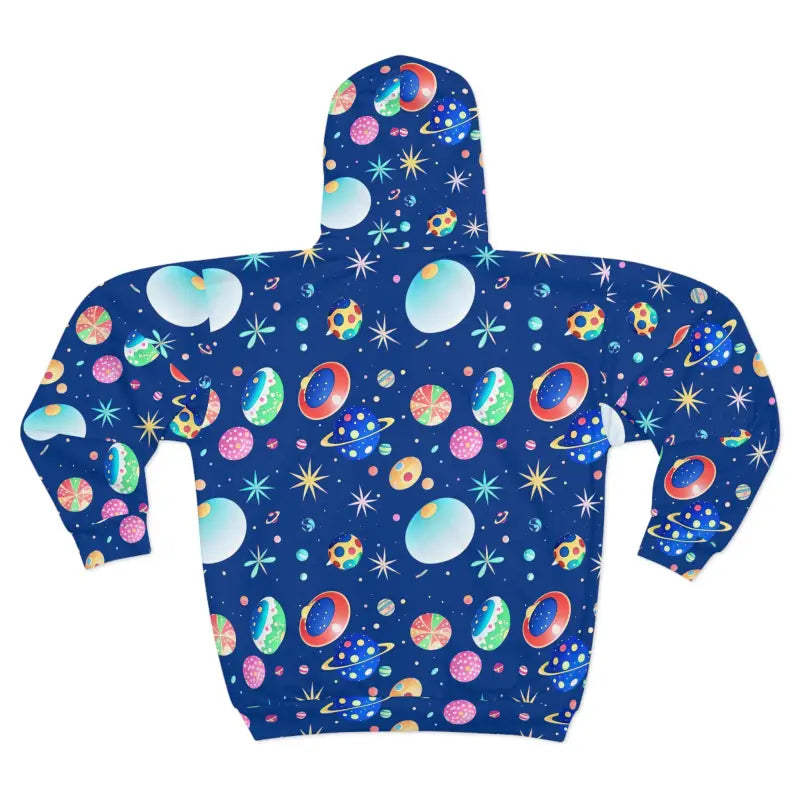 Unisex Zip Hoodie: Celestial Comfort in a Cozy Fleece - All Over Prints