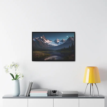 Mountain Magic Night on Gallery Canvas Wraps - 30″ x 20″ / Black / 1.25’’