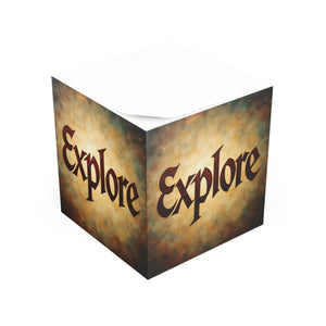 Vibrant Explore Note Cube - Inspirational Sticky Memo - Dipaliz - Notes