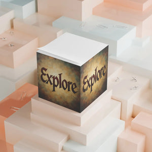 Vibrant Explore Note Cube - Inspirational Sticky Memo - Dipaliz - Notes
