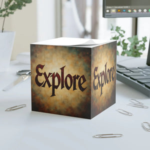 Vibrant Explore Note Cube - Inspirational Sticky Memo - Dipaliz - Notes