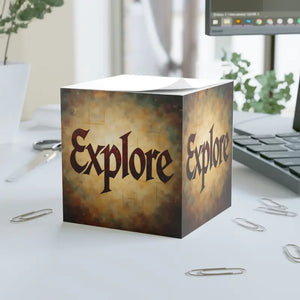 Explore Note Cube - Inspirational Sticky Memo Pad - Dipaliz - White / one Size - Notes