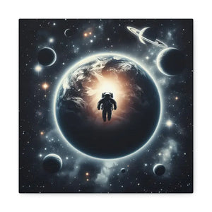 Canvas - Cosmic Astronaut Gallery Wraps - Space Art - Dipaliz 12″ x / 1.25’’