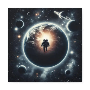 Canvas - Cosmic Astronaut Gallery Wraps - Space Art - Dipaliz 16″ x / 1.25’’