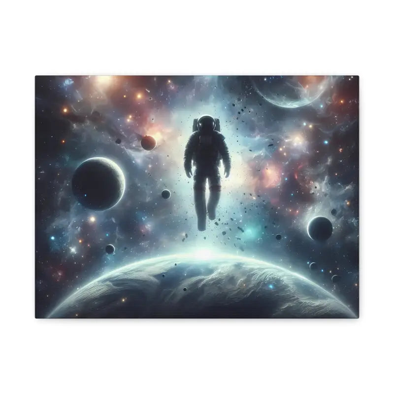 Explore Outer Space with Astronaut Canvas Gallery Wraps - 16″ x 12″ / 1.25’’