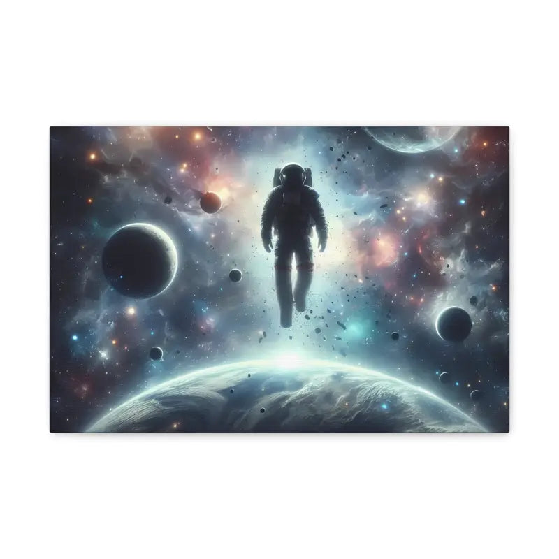 Explore Outer Space with Astronaut Canvas Gallery Wraps - 18″ x 12″ / 1.25’’