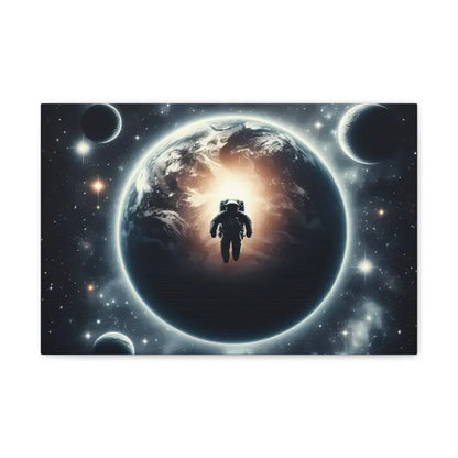 Explore the Universe: Stunning Astronaut Canvas Gallery Wraps - 18″ x 12″ / 1.25’’