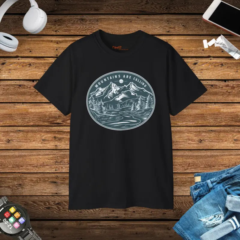 Mountains are Calling T-shirt for Every Outdoor Enthusiast - Black / s T-shirt