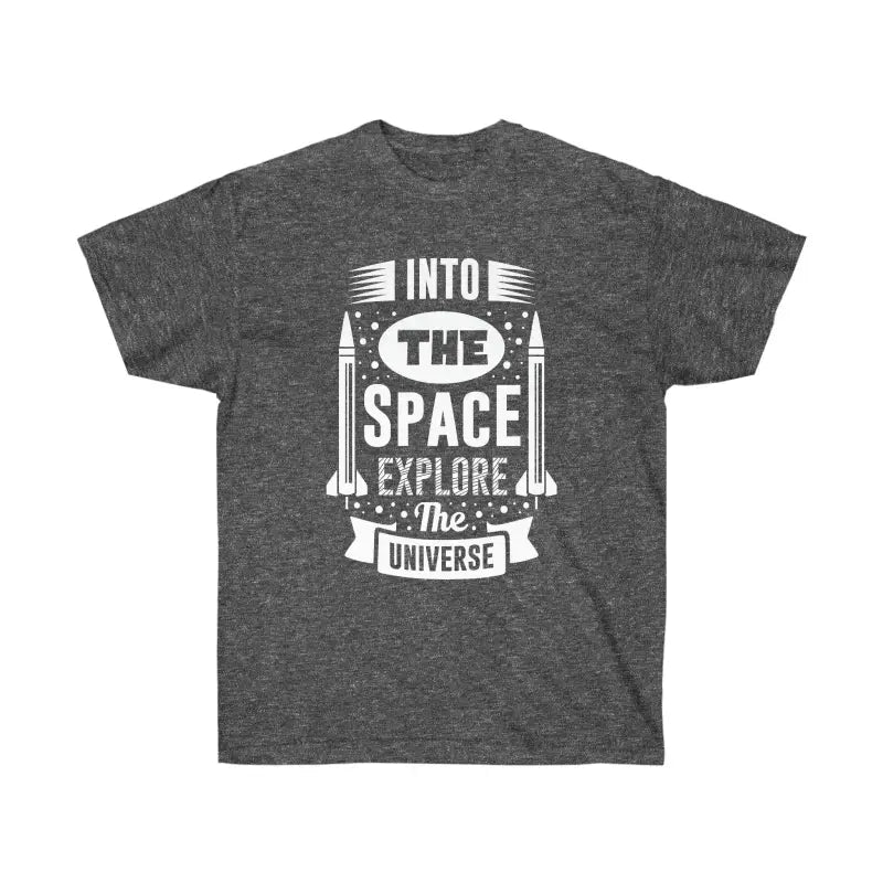 Blast off in Style with the Ultra Cotton Tee for Space Lovers! - Dark Heather / s T-shirt