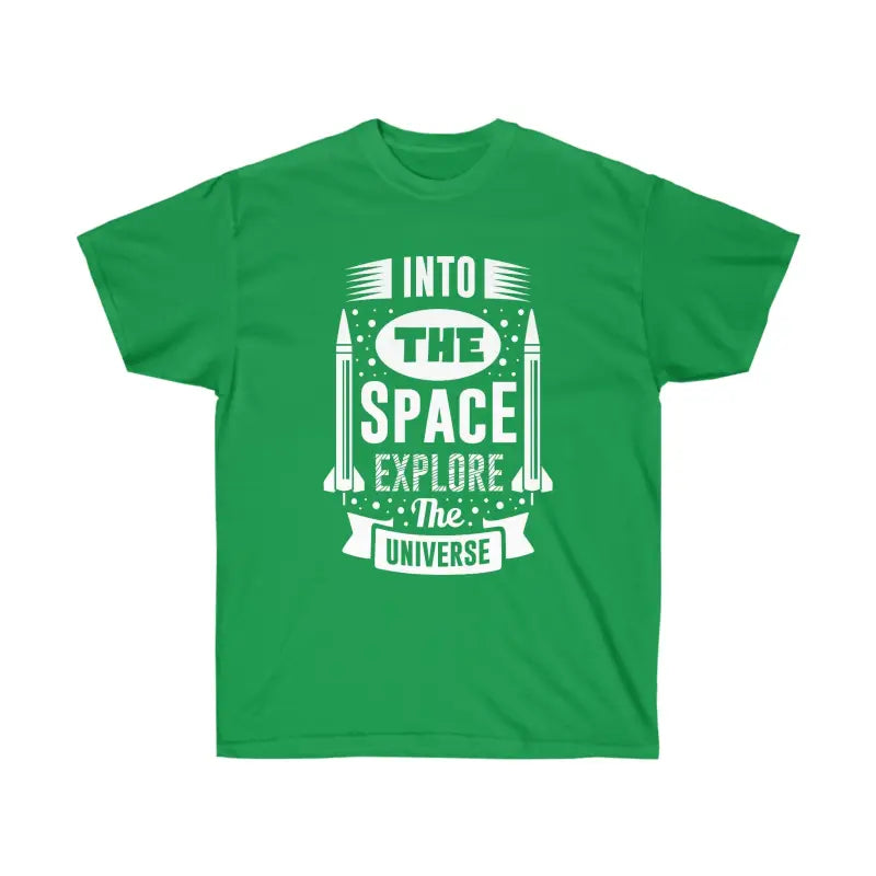 Blast off in Style with the Ultra Cotton Tee for Space Lovers! - Irish Green / s T-shirt