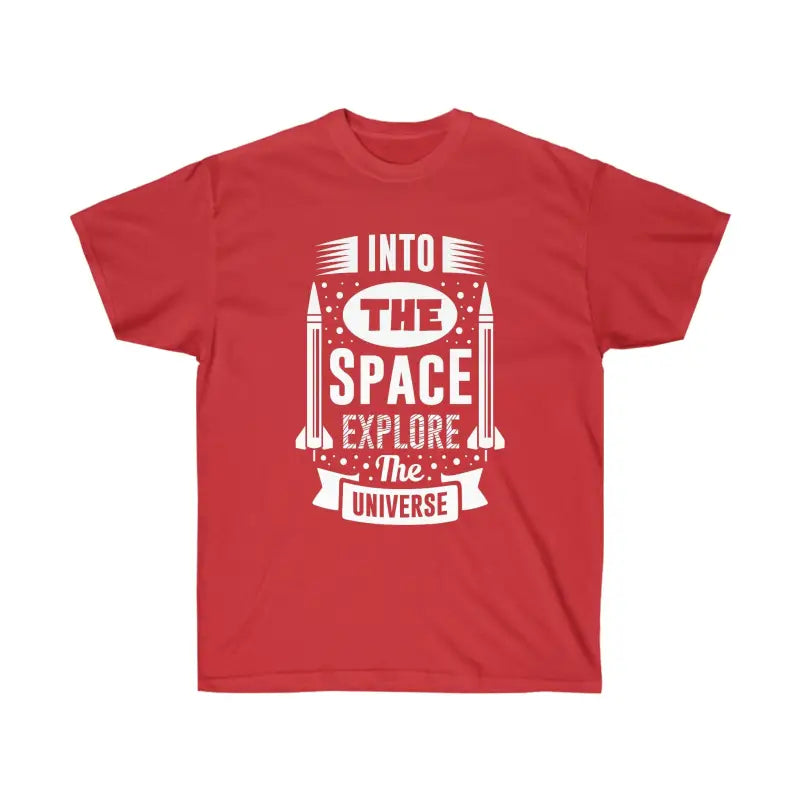 Blast off in Style with the Ultra Cotton Tee for Space Lovers! - Red / s T-shirt