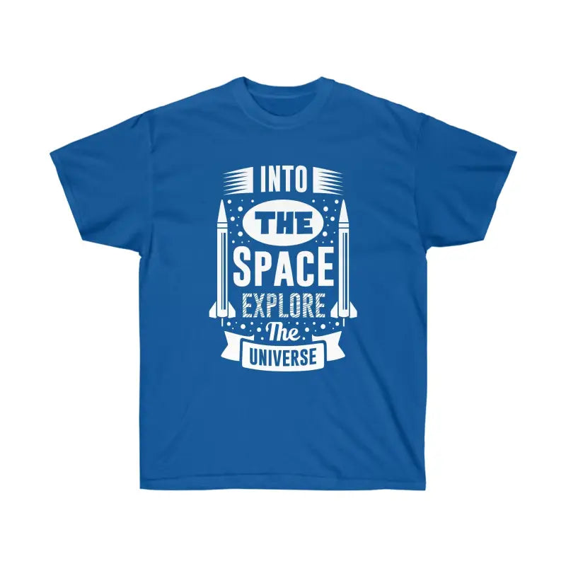 Blast off in Style with the Ultra Cotton Tee for Space Lovers! - Royal / s T-shirt