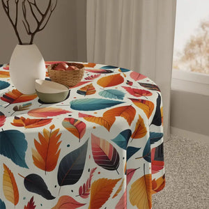 Autumn Leaves Tablecloth - Exquisite Fall Design - Dipaliz - one Size / White - Tablecloths
