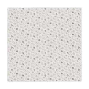 Polyester Tablecloth One-sided Print Plants and Birds - Dipaliz - one Size / White - Tablecloths