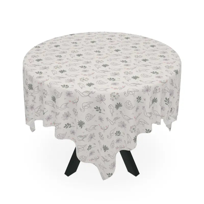 Elegant Polyester Tablecloth: Elevate your Home Decor - one Size / White