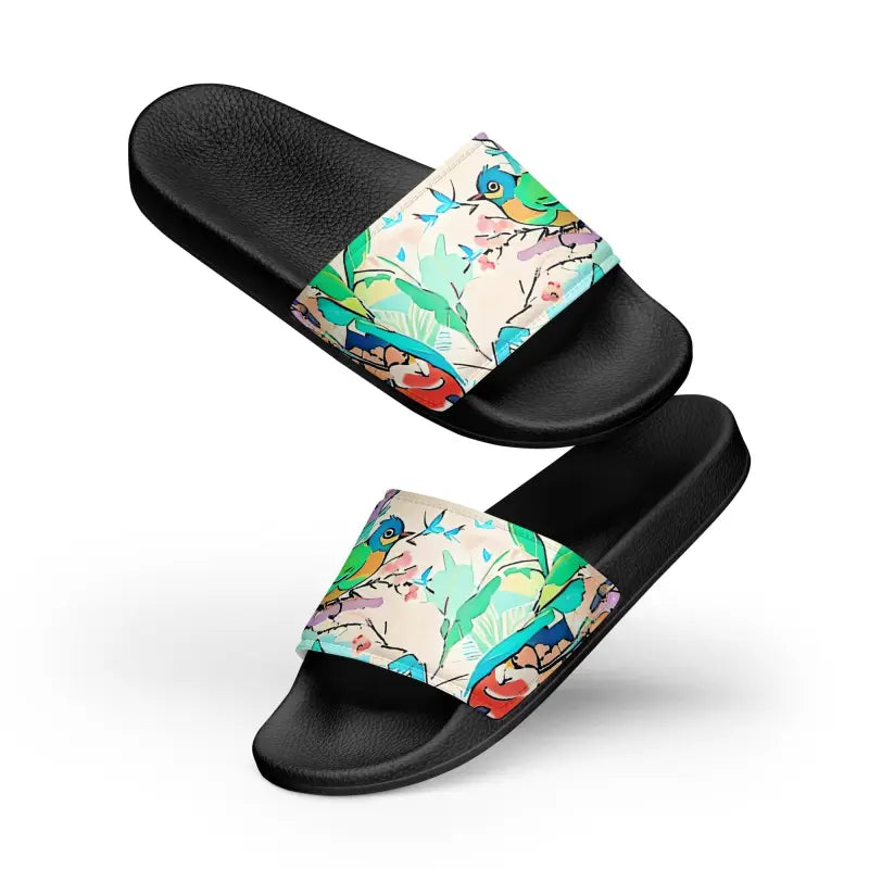 Splash Into Style with Birds on Trees Women’s Slides - Shoes