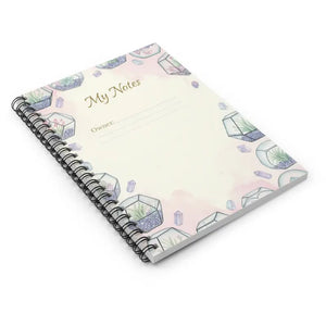 Faceted Terrarium Spiral Notebook - Ruled Journal Soft Blush - Dipaliz - one Size - Paper Products