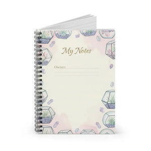 Faceted Terrarium Spiral Notebook - Ruled Journal Soft Blush - Dipaliz - one Size - Paper Products
