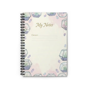 Faceted Terrarium Spiral Notebook - Ruled Journal Soft Blush - Dipaliz - one Size - Paper Products