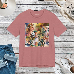 Enchanted Forest Unisex Jersey Tee - Magical Fairy Design - Dipaliz - Heather Mauve / s - T-shirts
