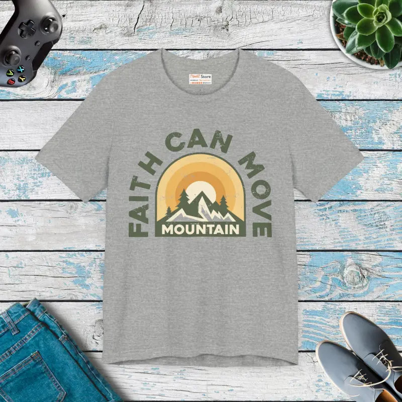 Elevate your Style with Faith can Move Mountains Tee - T-shirt