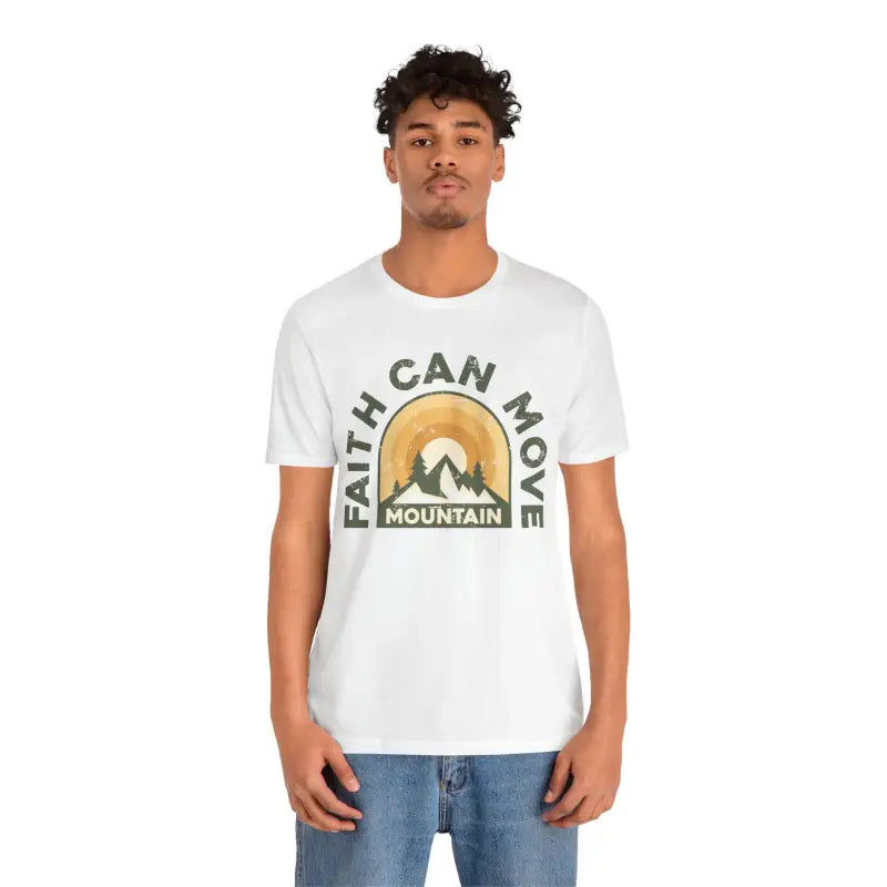 Elevate your Style with Faith can Move Mountains Tee - T-shirt