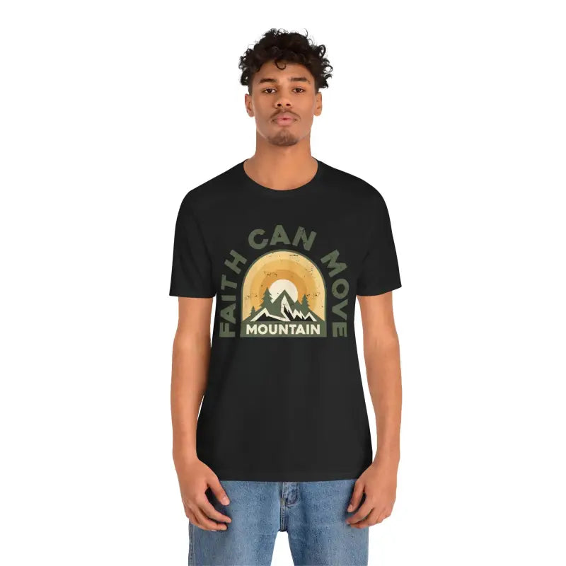 Elevate your Style with Faith can Move Mountains Tee - T-shirt