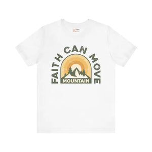 Faith can Move Mountains T-shirt - Motivational Women’s Fashion - Dipaliz - White / s - T-shirts